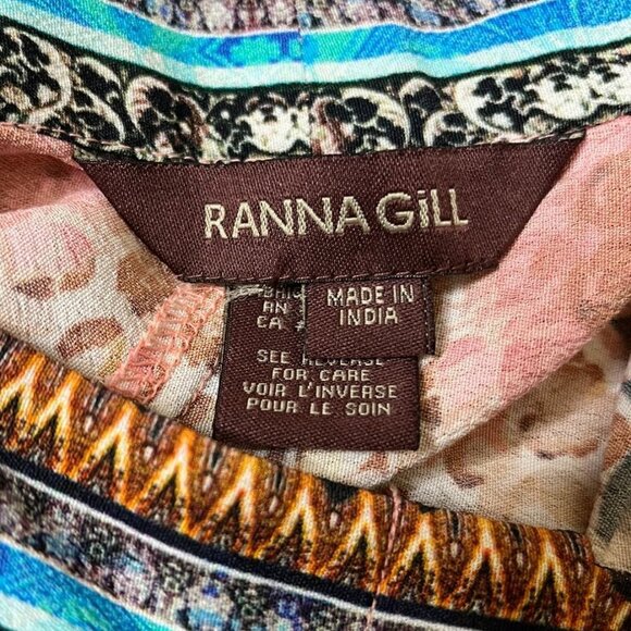 Ranna Gill by Anthropologie Airy Samaire Wide Leg Printed Floral Pant Size 0 - Picture 7 of 12